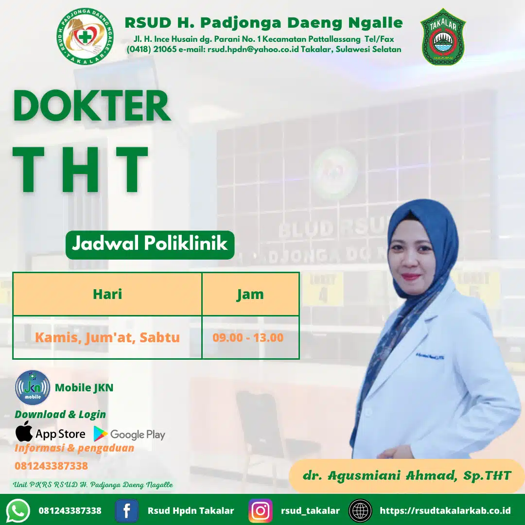 dr. Agusmiani Ahmad, Sp. THT dr. Agusmiani Ahmad, Sp. THT