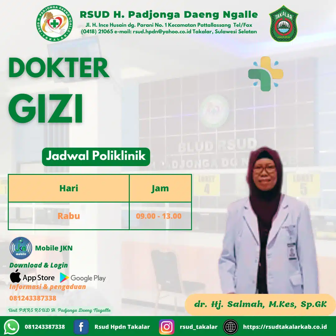 dr. Hj. Salmah, Sp.GK dr. Hj. Salmah, Sp.GK