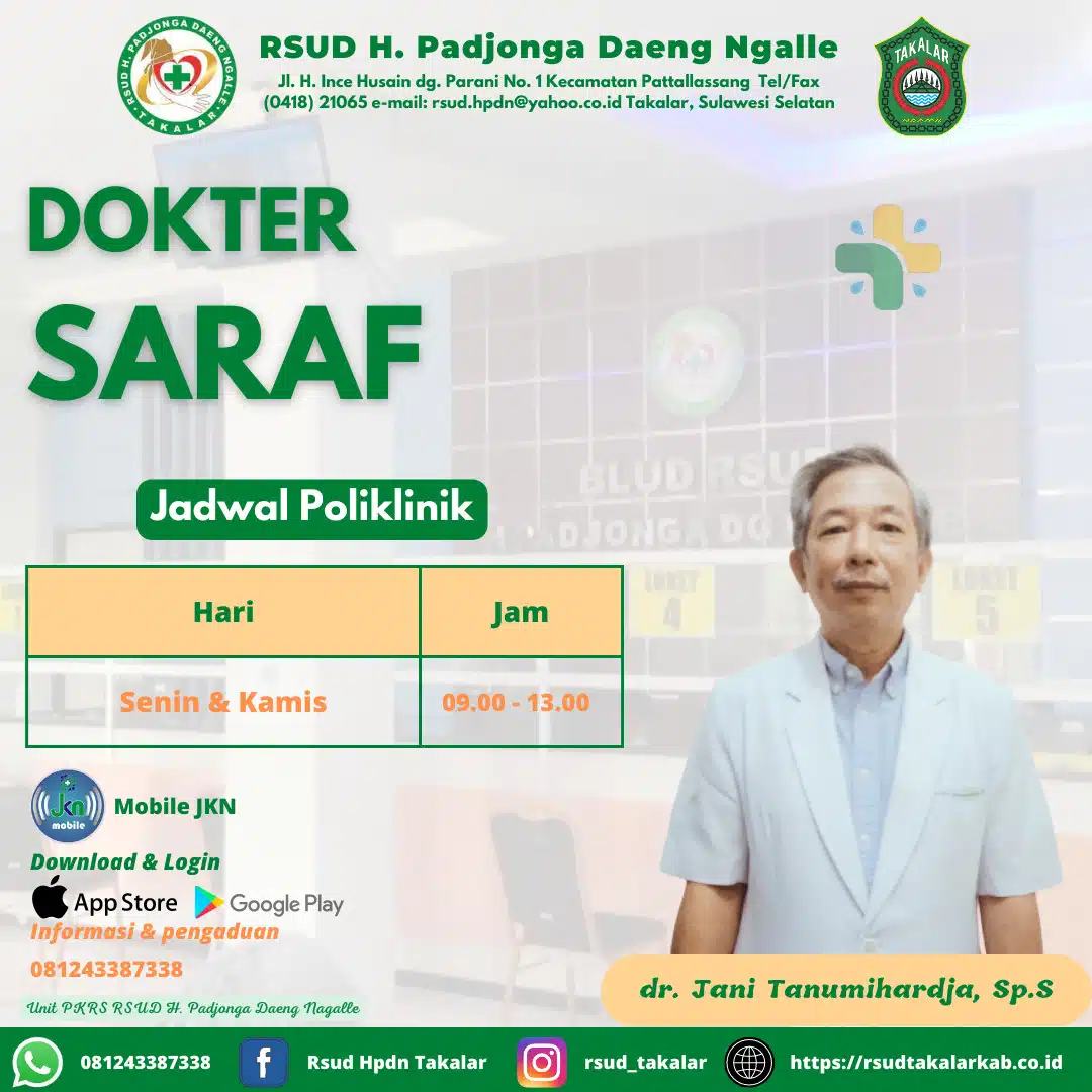 dr. Jani Tanumihardja, Sp.S dr. Jani Tanumihardja, Sp.S