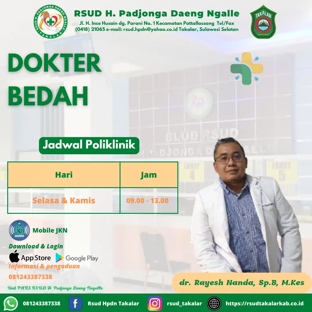 dr. Rayesh Nanda, Sp.B, M.Kes dr. Rayesh Nanda, Sp.B, M.Kes