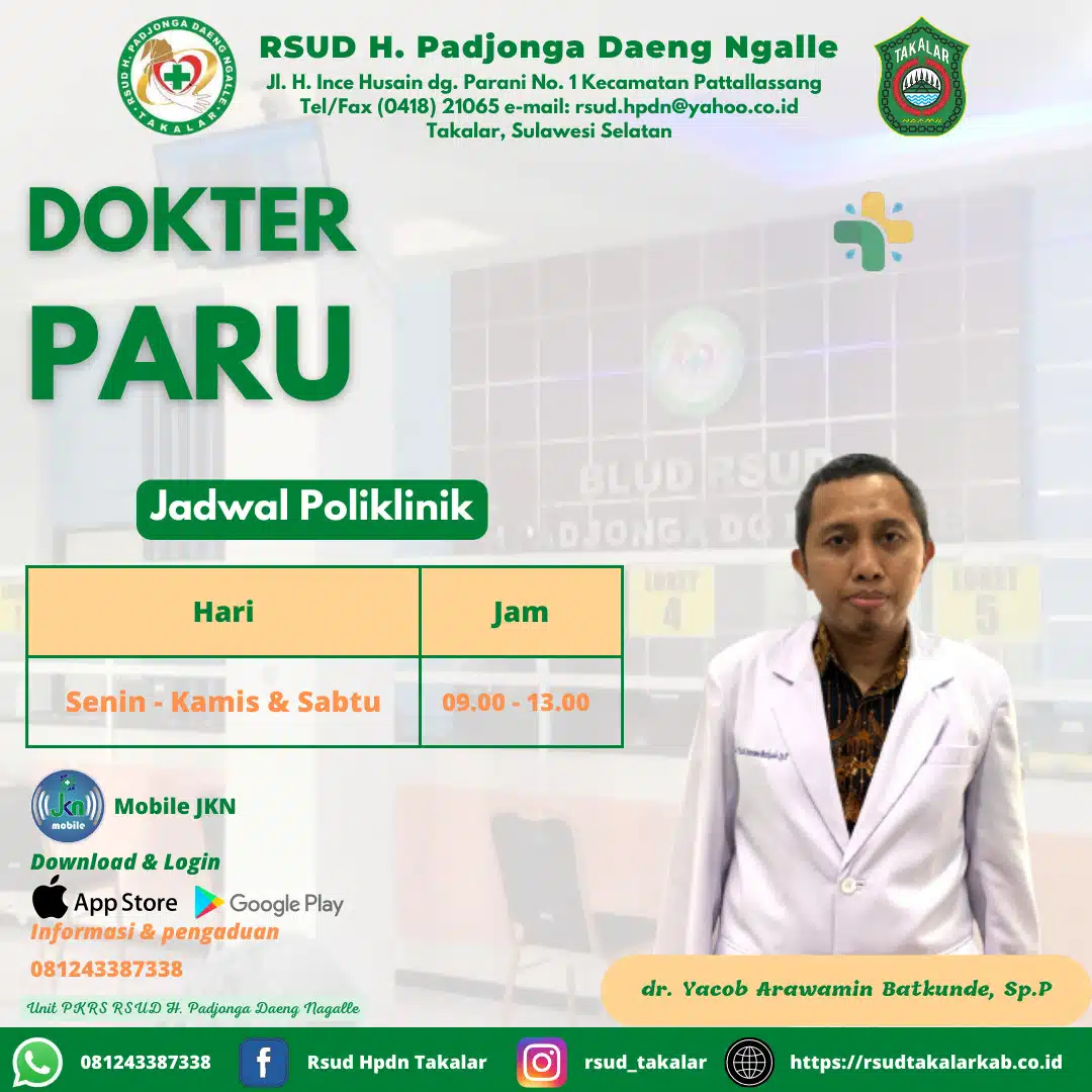 dr. Yacob Arawamin Batkunde, Sp.P dr. Yacob Arawamin Batkunde, Sp.P