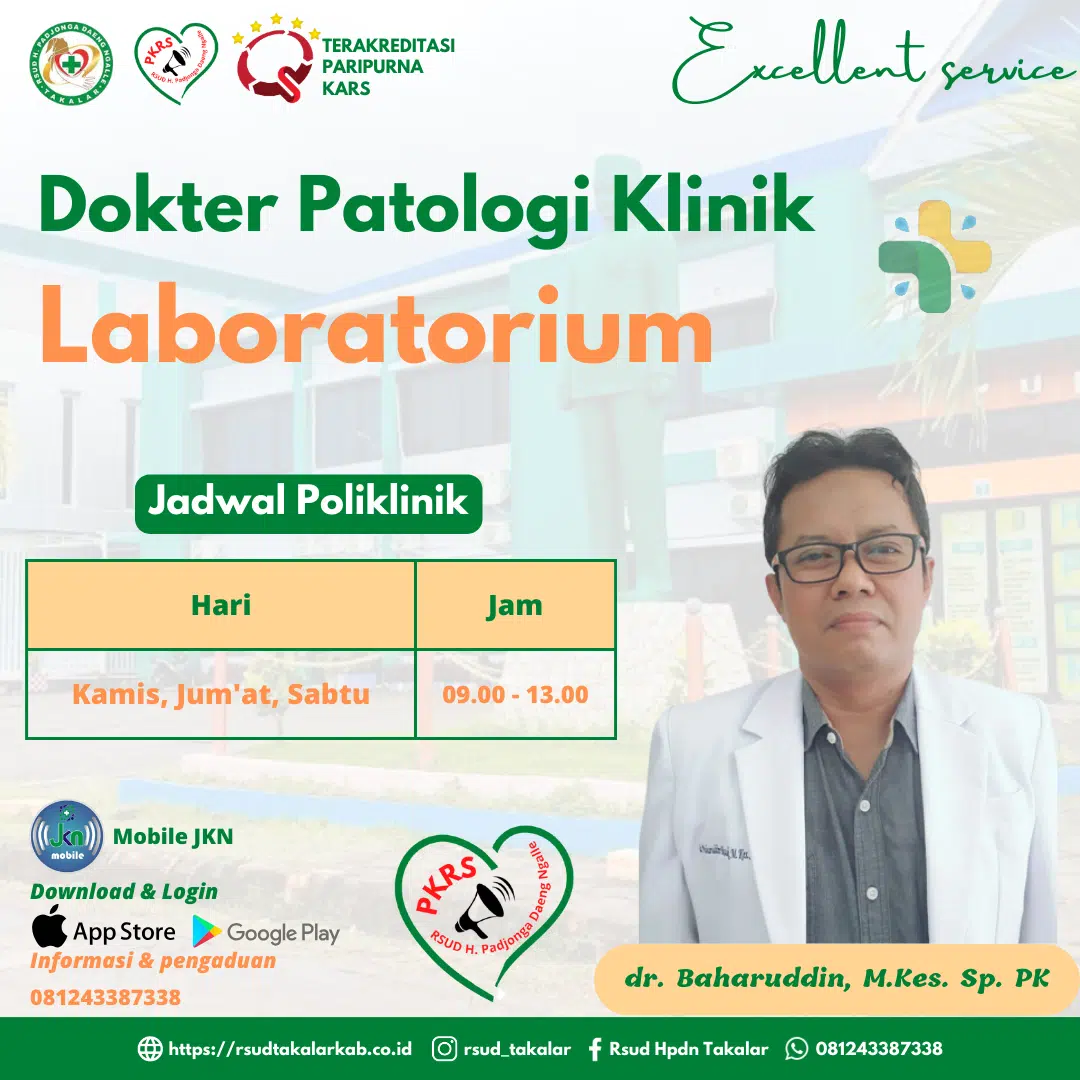 dr. Baharuddin, M.Kes. Sp. PK dr. Baharuddin, M.Kes. Sp. PK