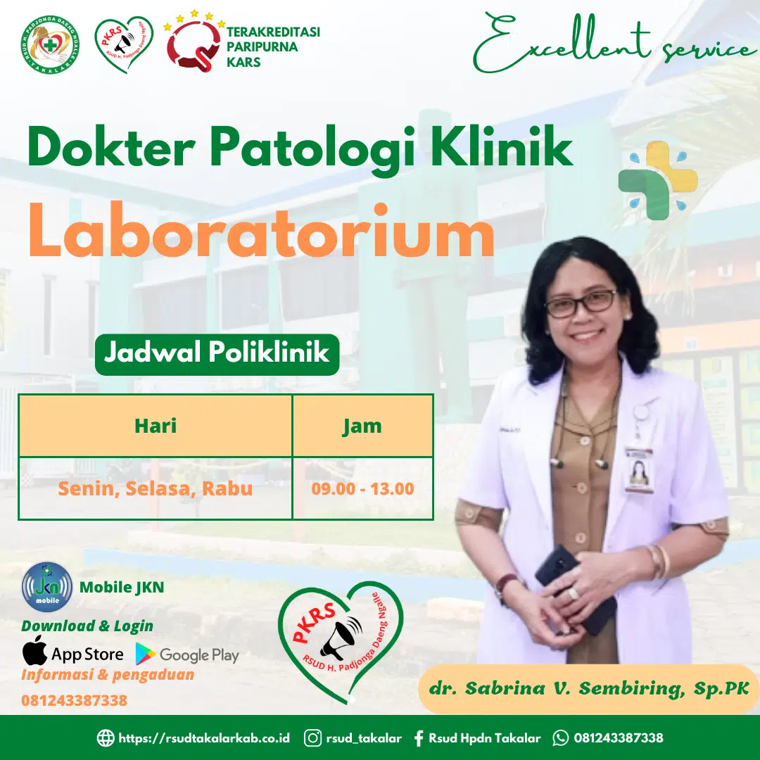 dr. Sabrina V. Sembiring, Sp.PK dr. Sabrina V. Sembiring, Sp.PK